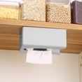 thumbnail image 2 of Dvruxg Wall Mounted Tissue Box Holder, Punch-Free Kitchen Bathroom Paper Organizer(Gray), 2 of 5