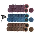 thumbnail image 1 of Yeacher 46Pcs 2 inches Sanding Discs Cleaning Conditioning Roll Lock Disc Rust Paint Removal with 1/4'' Disc Holder, 1 of 8