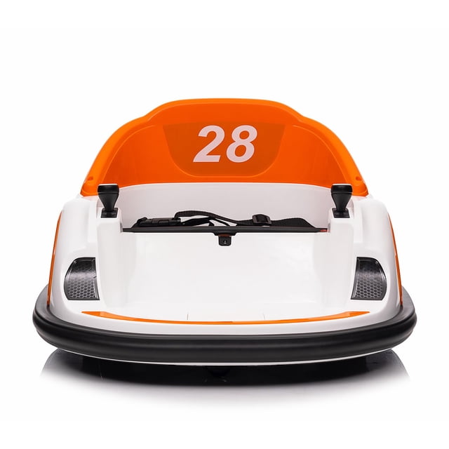 Yiwa 12V Electric Ride On Bumper Car for Toddlers, Remote Control, LED Lights, 360 Degree Spin, Battery Display, Music, Perfect Toy Gift