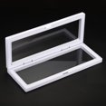 thumbnail image 4 of Unique Bargains 3D Floating Display Frame Coin Jewelry Case Holder with Base 9' x 3.5' White 5pcs, 4 of 6