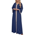 thumbnail image 1 of Robe Abaya Musulmane Femme, Caftan à Col en V, Robe de Prière Islamique, Robe Brodée Effet Bronzage, Robe Longue de Soirée pour les Fêtes, 1 of 6