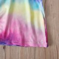 thumbnail image 4 of EGNMCR Robe Sans Manches Col Rond Été Filles Manches Courtes Motif Teinture sur Nœuds Robe Col Rond Robe Fille, 4 of 6