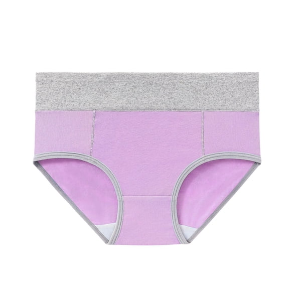 Mrat Womens Underwear Boyshorts Women's Large Seamless Cotton High Waist Briefs Hip Lifting Underpanties Satin Panties S-137 Purple 4XL