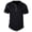 Black, variant on AherBiu Mens Crewneck Casual T-Shirts Henley T Shirts for Men Summer Color Block Button Tee Shirts