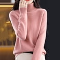 thumbnail image 4 of Liquidation! Lisingtool Chandail à Col Roulé d'Automne pour Femmes, Ample, Grande Taille, Épais, Tricoté, Chandail, Chemise de Base, 4 of 4