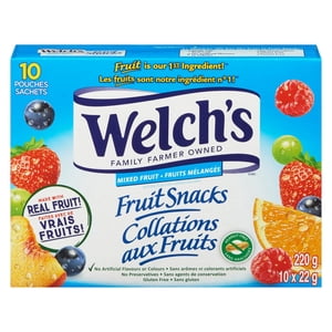 Welch's Fruit Snacks, Mixed Fruit, 10 Bags Snack Box, Gluten Free Snacks