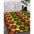 thumbnail image 3 of Ahgly Company Tapis d'Intérieur Lavable à la Machine, Carré, Transitionnel, Bordeaux Rouge, Tapis de Zone, 7 Pieds Carré, 3 of 7