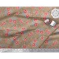 thumbnail image 2 of Soimoi Silk Fabric Leaves & Rose Floral Print Fabric by Yard 42 Inch Wide, 2 of 3