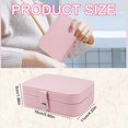 thumbnail image 2 of MultiValue Jewellery Box, Double Layer Portable Jewellery Storage Box Large Capacity Jewellery Case Leather Jewellery Organiser for Earrings Necklace Ring (Green), 2 of 7