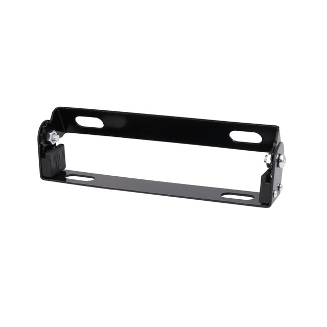 Unique Bargains Support de Plaque d'Immatriculation de Moto en Métal Noir Angle Réglable