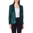 thumbnail image 1 of Women's Evening Sparkle Sequins Open Front Long Sleeve Blazer Jacket, 1 of 5