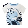 thumbnail image 1 of Cathalem Kids T-Shirt Short Sleeve Baseball Tee Tops,White 130, 1 of 5