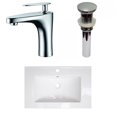 thumbnail image 1 of American Imaginations 24-in. W 1 Hole Ceramic Top Set In White Color - Overflow Drain Incl. AI-30012, 1 of 9