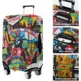 thumbnail image 2 of Travel Luggage Cover Suitcase Protector Fits 18-32 Inch Luggage Wheel Covers Patterned Travel Related Items Flower Luggage Protector Elastic Luggage Anti-scratch Suitcase Cover XL, 2 of 5