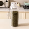 thumbnail image 1 of Cagogo under $5 Food Storage Container, Food Grade Storage Containers, Insect Proof Kitchen Rice Bucket, Flour Starch Cereals Canister, Airtight Dry Food Dispenser, Transparent Pantry Organizer, 1 of 7