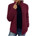 thumbnail image 1 of Pompotops Mode Femme Manches Longues Confortable Hauts Amples Poche Long Manteau Blouse Liquidation, 1 of 6