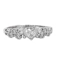 thumbnail image 1 of PVCS Ladies Fashion Wedding Love Heart Diamond Ladies Peach Heart Ring, 1 of 2