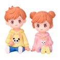 thumbnail image 1 of 2Pcs Couple Figures Cartoon Realistic Plastic DIY Micro Landscape Decor Doll Figurines for Girlfriend, 1 of 10
