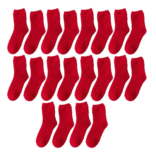 Xingzhi 10pieces Stably Fixed Elasticity Exquisite Craft Soft Texture Thick Socks Fit For All Feet Shape Wear-resistant Red 1Set