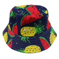 thumbnail image 1 of Coofit Chapeau Bob d'Été Réversible en Coton à Motif de Fruits, Chapeau de Soleil Mode, Casquette Bob pour Voyage, 1 of 10
