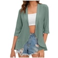 thumbnail image 1 of Birdeem Womens Fashion Casual Spring and Summer Solid Color Half Sleeve Cardigan, 1 of 7
