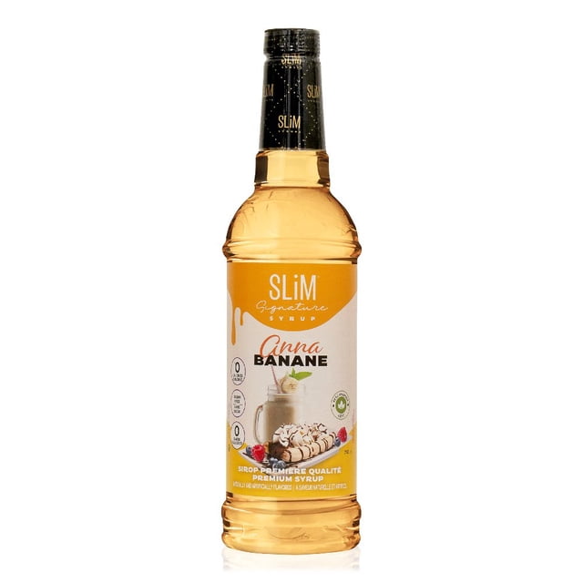 Slim Syrups Banana Sugar Free Coffee Syrup, Zero Calorie Drink ...