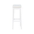 thumbnail image 3 of Linon Claridge Backless Bar Stool White Faux Leather Seat Wood Frame in White, 3 of 13