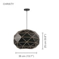 thumbnail image 2 of Xtricity - Suspension, Largeur 13,77 Pieds', de The Christy Collection, Noir, 2 of 3