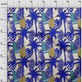 thumbnail image 3 of oneOone Velvet Blue Fabric Tropical Sewing Craft Projects Fabric Prints By Yard 58 Inch Wide, 3 of 4