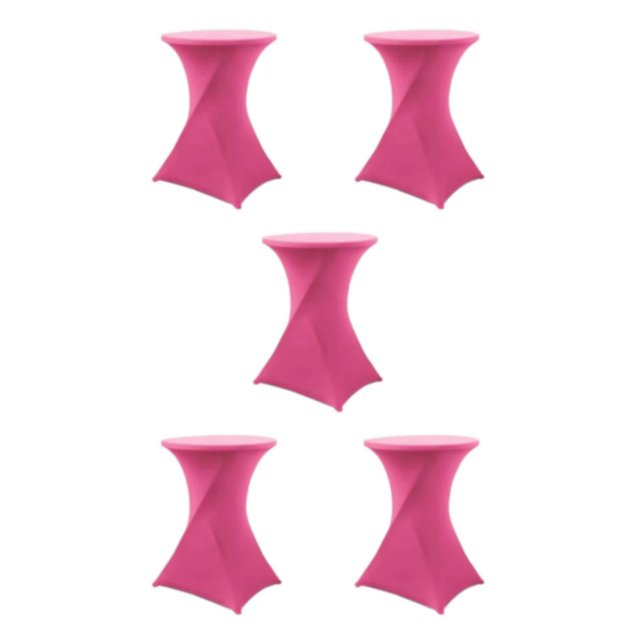 ZheElen Nappe Ronde Extensible Entretien Facile Polyvalente et Écologique Rouge Rose 5Ensemble