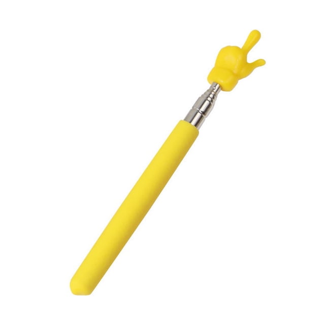 Retractable Teacher Pointer Colored Non-slip Handle Finger Design Stainless Steel Telescopic Rod Guiding Multifunctional Long Teac