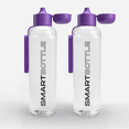 thumbnail image 1 of Smartbottle Bouteille d'Eau Réutilisable Sport Grande, Violet, 1000 ml / 1 L, Lot de 2, 1 of 9