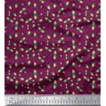 thumbnail image 1 of Soimoi Poly Georgette Fabric Leaves & Oaknut Fruits Print Sewing Fabric Yard 52 Inch Wide, 1 of 1
