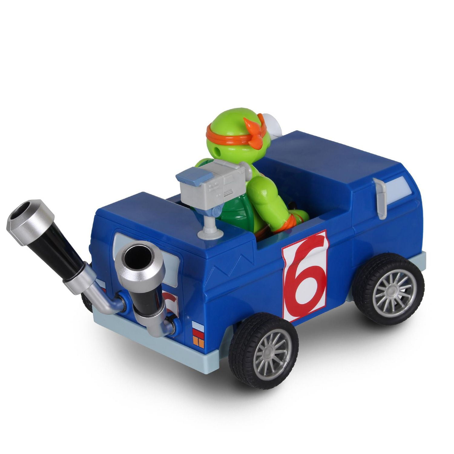 Voiture télécommandée NKOK TMNT Michelangelo Channel 6 (2403) - Bleu/Rouge