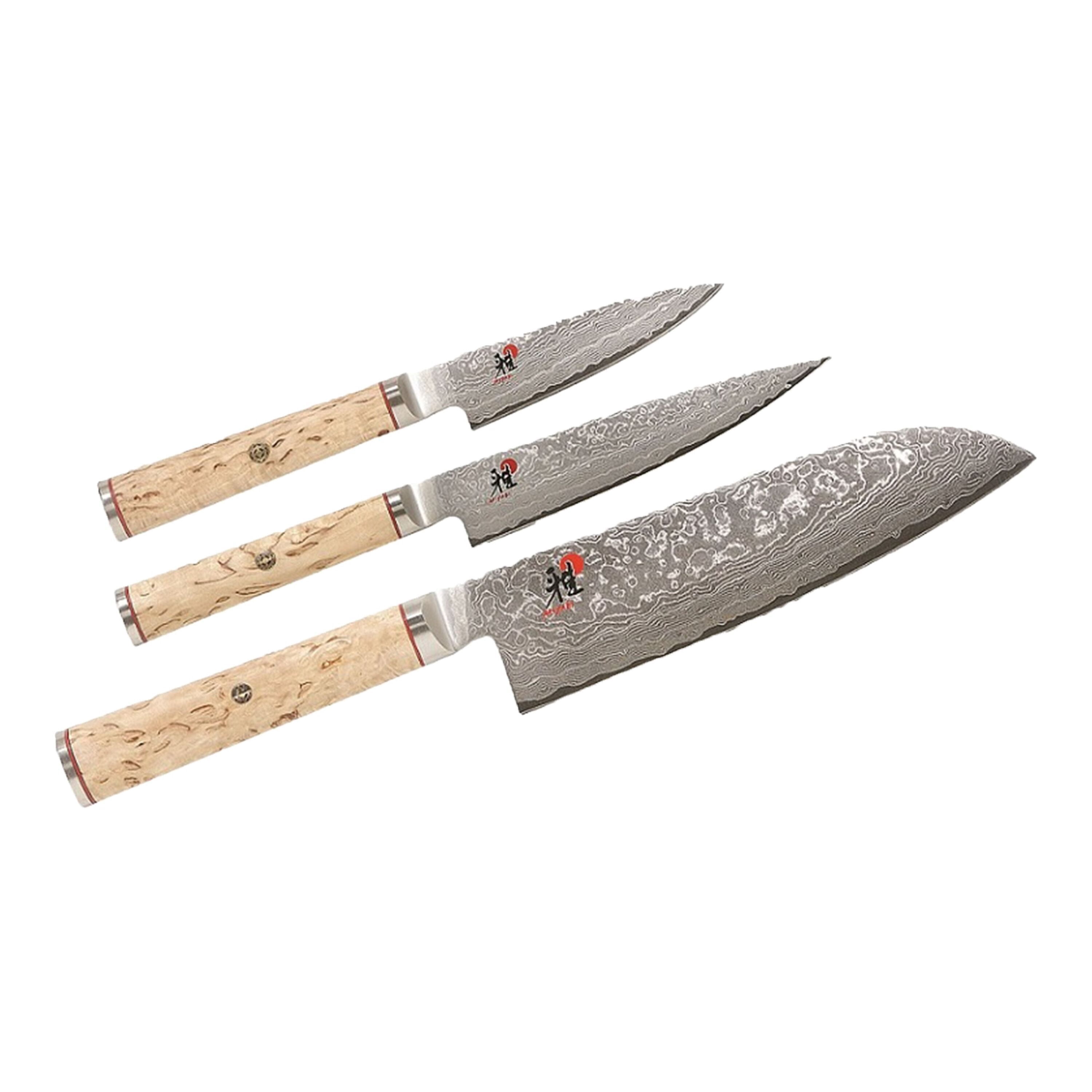 MIYABI 5000 MCD 3 Piece Knife Set, Brown