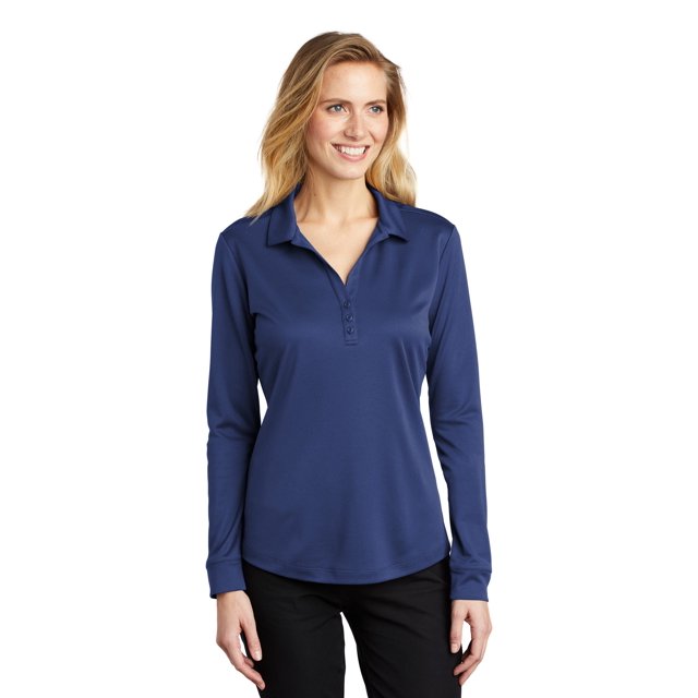 Port Authority Women's Silk Touch Performance Long Sleeve Polo - L540LS
