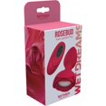 thumbnail image 2 of Wet Dreams Rosebud Tushy Light Vibrating Silicone Anal Plug with Remote Control, Red, 2 of 3
