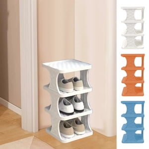 Sentmoon Shoe Rack Shoe Organizer Shoe Rack Shoe Rack Storage Organizer with 4 Tiers Metal Shelves for Bedroom Closet Entry Dorm Room
