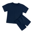 thumbnail image 1 of XZNGL Summer Girls Suit Candy Color Short-Sleeved Shorts Two-Piece Sports Suit, 1 of 8