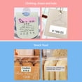 thumbnail image 3 of Thermal Label Paper for Label Printer Barcode Price Size Name Blank Labels Waterproof Tear Resistant 12*40mm-160 sheets)/roll for Home Organizer Supermarket Store Catering Compatible with MARKLIFE, 3 of 9