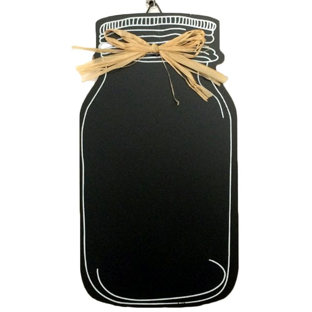 MesaSe Milk Bottle Shape Hanging Message Board Wooden Blackboard for Home Kitchen