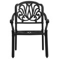 thumbnail image 3 of vidaXL Ensemble Bistro 3 Pcs Aluminium Moulé Noir, 3 of 5