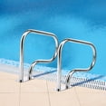 thumbnail image 3 of Costway Swimming Pool Hand Rail Stainless Steel Ladder Handrail Stair Rail w/ Base Plate, 3 of 9