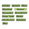 thumbnail image 1 of Hearth & Gear 12 Pack Of Toolbox Labels 3D Printed Labels General Organize Reusable For Steel Toolboxes Carts Drawers And Cabinets 110 in 1 Precision Screwdriver Room Necessities College Stuff for, 1 of 4