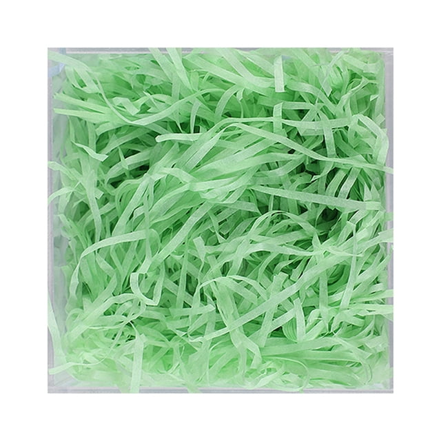 1 Pack Lafite Paper Raffia Filler Colorful Shredded Box Packaging Decoration Practical Wedding Party Easter New Year Green