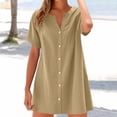 thumbnail image 1 of Ovzne Robes d'Été pour Femmes 2025 Robe Femme Été Camisole Sans Manches Dentelle Col Plissé Robe Grande Taille Robe à Manches Courtes Liquidation, 1 of 6