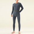thumbnail image 2 of Sentmoon Ensembles pour Femmes 2 Pcs Hommes Décontracté Thermo-Polaire Épaissi Thermique Base Manches Longues Col Rond Haut et Bas Ensemble Automne et Hiver pour Chaleur Légère et Superposition Gris TTTTG, 2 of 7