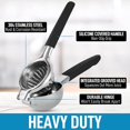 thumbnail image 2 of Zulay Kitchen Stainless Steel Lemon Squeezer Manual Citrus Press Juicer and Lime Squeezer - Black, 2 of 3