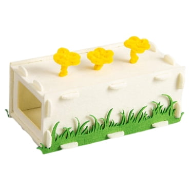 Milaget Small Animal Tunnel Habitat Hamster Hut Soft Felt Breathable Cage Decoration for 20x9x8CM