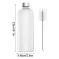 thumbnail image 3 of Bouteille à Boire en Verre 500 ml Bouteille d'Eau en Verre avec Couvercle en Acier Inoxydable Étanche Réutilisable Bouteille en Verre pour Eau Jus Boisson Portable Bouteille Écologique Dimensions Non Fournies Poids, 3 of 9